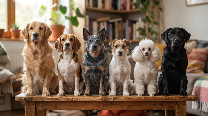Ilustração de cão para calculadora de idade canina